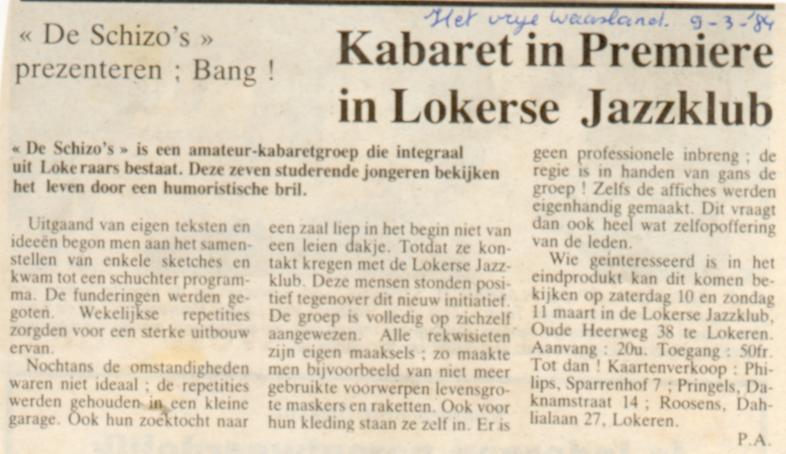 BANG! (Nieuwsblad 09.03.84)